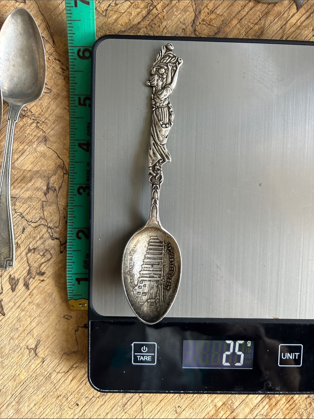 24 gram Sterling Silver San Gabriel Mission Souvenir Collectible Spoon Sterling